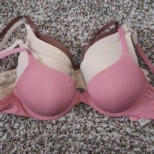 Bundle of 4 SO® Bras – Size 36A – 3 Neutral & 1 Pink – T-Shirt Style